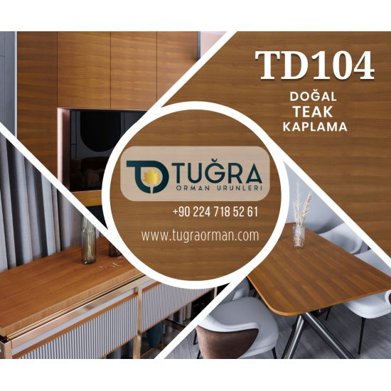 TD104 DOĞAL TEAK KAPLAMA